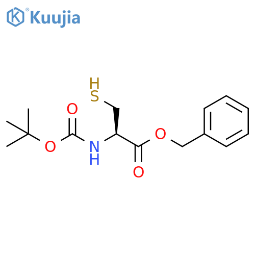 benzyl (2R)-2-{(tert-butoxy)carbonylamino}-3-sulfanylpropanoate structure