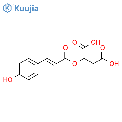 Butanedioic acid, 2-[[(2E)-3-(4-hydroxyphenyl)-1-oxo-2-propen-1-yl]oxy]- structure