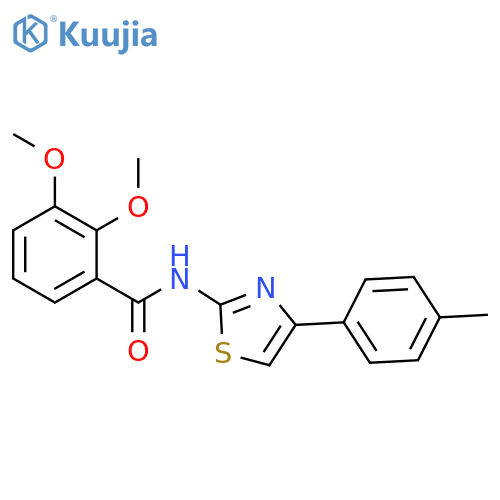 2,3-dimethoxy-N-4-(4-methylphenyl)-1,3-thiazol-2-ylbenzamide structure