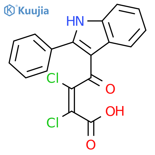 2-Butenoic acid, 2,3-dichloro-4-oxo-4-(2-phenyl-1H-indol-3-yl)-, (Z)- structure