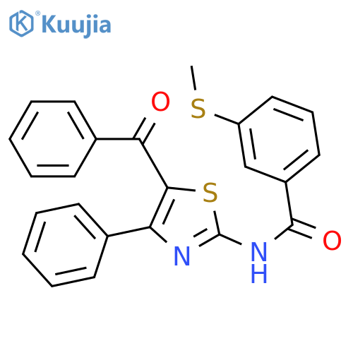 N-(5-benzoyl-4-phenyl-1,3-thiazol-2-yl)-3-(methylsulfanyl)benzamide structure