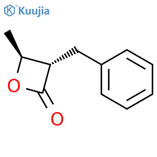 2-Oxetanone, 4-methyl-3-(phenylmethyl)-, (3S-trans)- structure