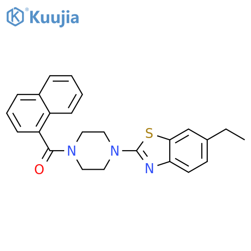 6-ethyl-2-4-(naphthalene-1-carbonyl)piperazin-1-yl-1,3-benzothiazole structure