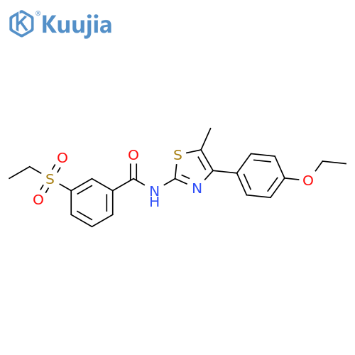 3-(ethanesulfonyl)-N-4-(4-ethoxyphenyl)-5-methyl-1,3-thiazol-2-ylbenzamide structure