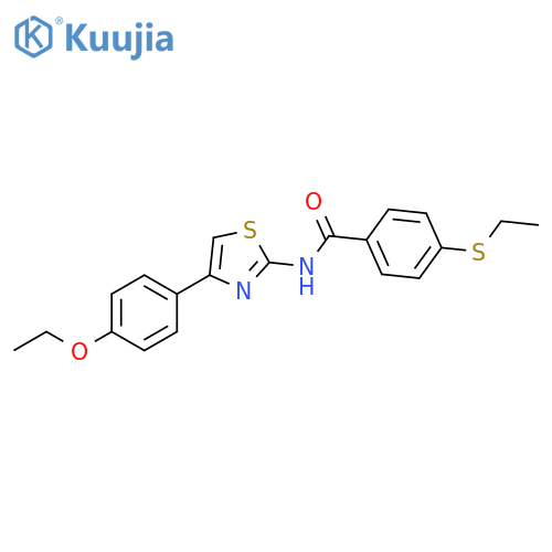 N-4-(4-ethoxyphenyl)-1,3-thiazol-2-yl-4-(ethylsulfanyl)benzamide structure