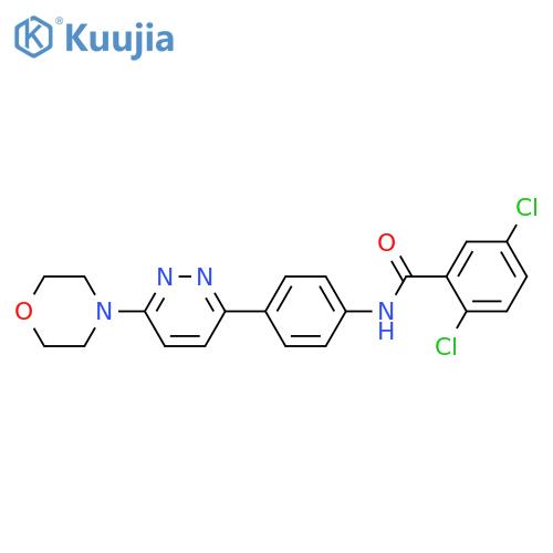 2,5-dichloro-N-{4-6-(morpholin-4-yl)pyridazin-3-ylphenyl}benzamide structure