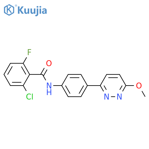 2-chloro-6-fluoro-N-4-(6-methoxypyridazin-3-yl)phenylbenzamide structure