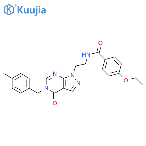 4-ethoxy-N-(2-{5-(4-methylphenyl)methyl-4-oxo-1H,4H,5H-pyrazolo3,4-dpyrimidin-1-yl}ethyl)benzamide structure