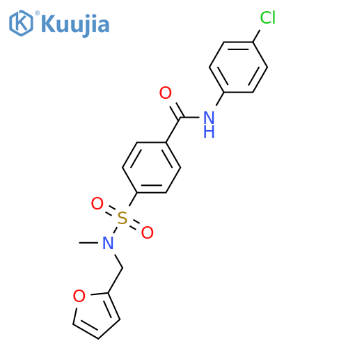 N-(4-chlorophenyl)-4-{(furan-2-yl)methyl(methyl)sulfamoyl}benzamide structure