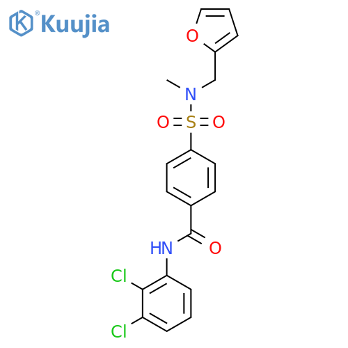 N-(2,3-dichlorophenyl)-4-{(furan-2-yl)methyl(methyl)sulfamoyl}benzamide structure