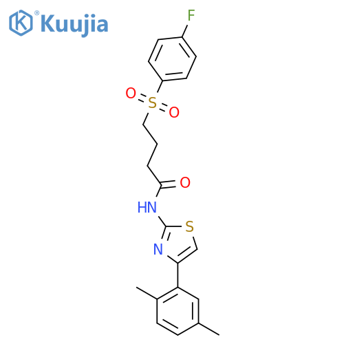 N-4-(2,5-dimethylphenyl)-1,3-thiazol-2-yl-4-(4-fluorobenzenesulfonyl)butanamide structure