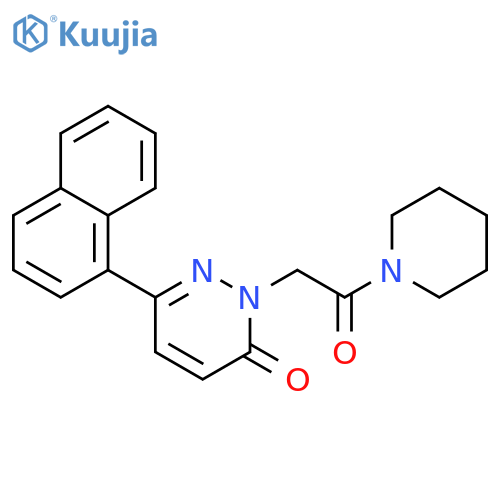 6-(naphthalen-1-yl)-2-2-oxo-2-(piperidin-1-yl)ethyl-2,3-dihydropyridazin-3-one structure