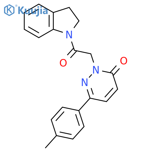 2-2-(2,3-dihydro-1H-indol-1-yl)-2-oxoethyl-6-(4-methylphenyl)-2,3-dihydropyridazin-3-one structure