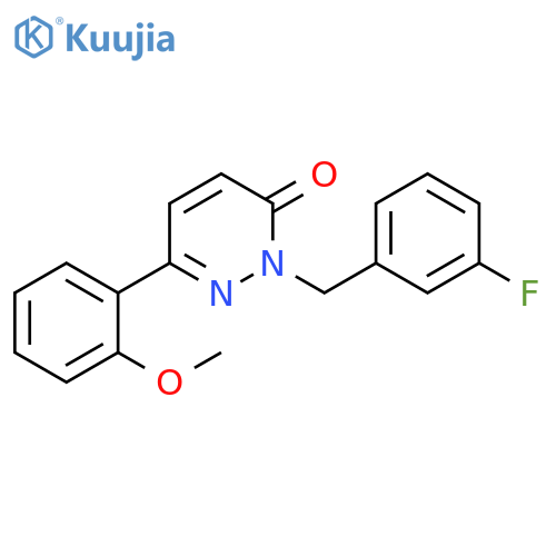 2-(3-fluorophenyl)methyl-6-(2-methoxyphenyl)-2,3-dihydropyridazin-3-one structure