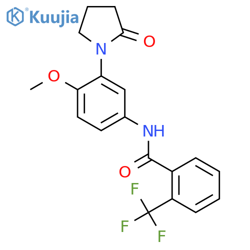 N-4-methoxy-3-(2-oxopyrrolidin-1-yl)phenyl-2-(trifluoromethyl)benzamide structure
