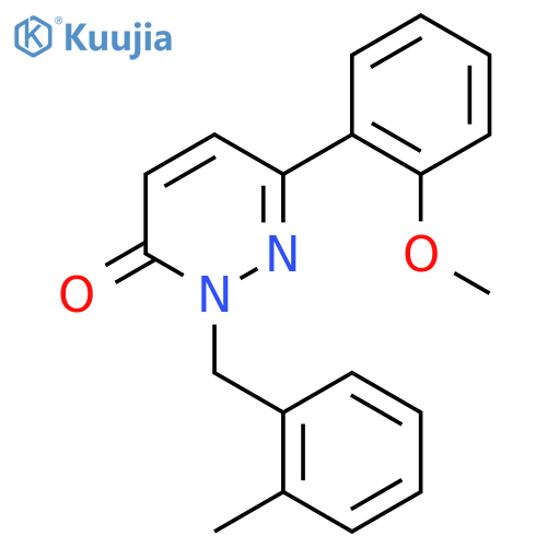 6-(2-methoxyphenyl)-2-(2-methylphenyl)methyl-2,3-dihydropyridazin-3-one structure