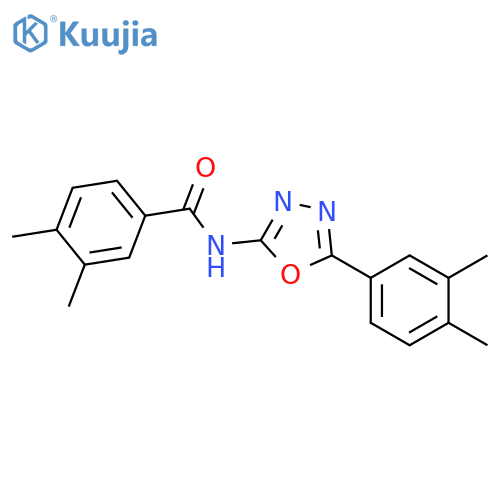 N-5-(3,4-dimethylphenyl)-1,3,4-oxadiazol-2-yl-3,4-dimethylbenzamide structure