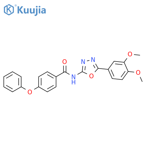 N-5-(3,4-dimethoxyphenyl)-1,3,4-oxadiazol-2-yl-4-phenoxybenzamide structure