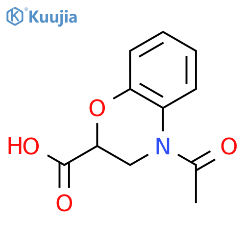 4-acetyl-3,4-dihydro-2H-1,4-benzoxazine-2-carboxylic acid structure