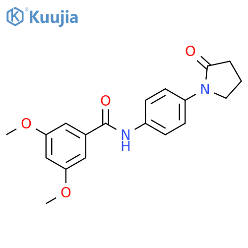 3,5-dimethoxy-N-4-(2-oxopyrrolidin-1-yl)phenylbenzamide structure