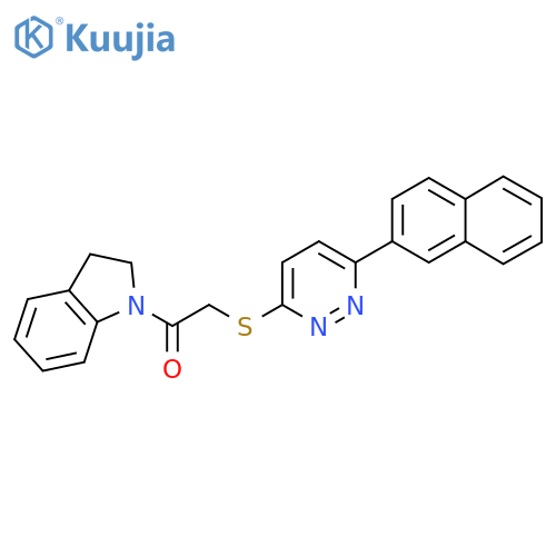 1-(2,3-dihydro-1H-indol-1-yl)-2-{6-(naphthalen-2-yl)pyridazin-3-ylsulfanyl}ethan-1-one structure