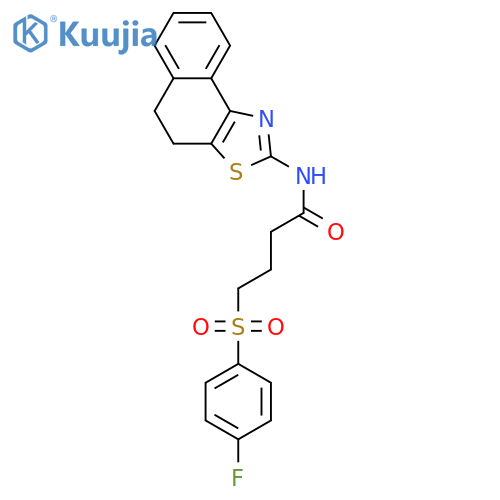 4-(4-fluorobenzenesulfonyl)-N-{4H,5H-naphtho1,2-d1,3thiazol-2-yl}butanamide structure