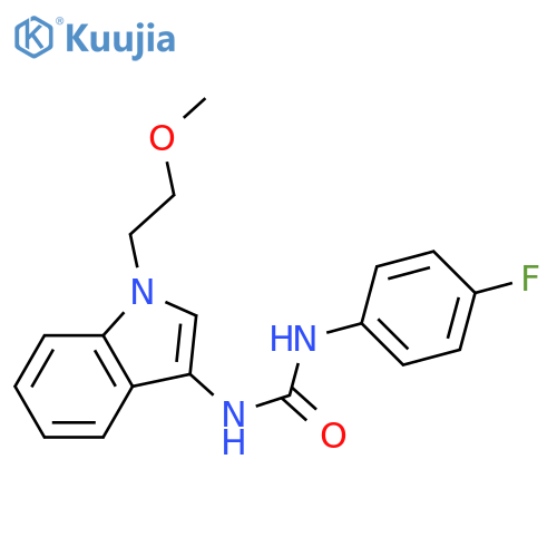 1-(4-fluorophenyl)-3-1-(2-methoxyethyl)-1H-indol-3-ylurea structure