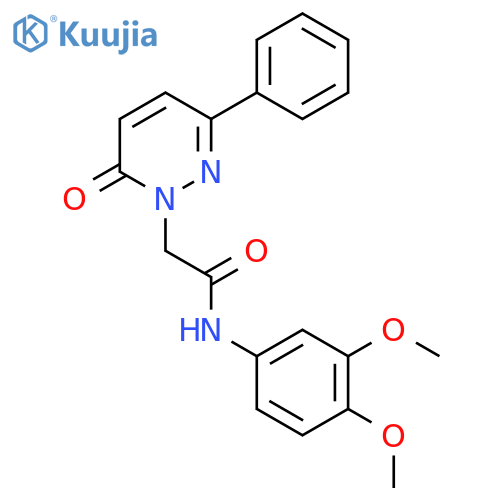 N-(3,4-dimethoxyphenyl)-2-(6-oxo-3-phenyl-1,6-dihydropyridazin-1-yl)acetamide structure