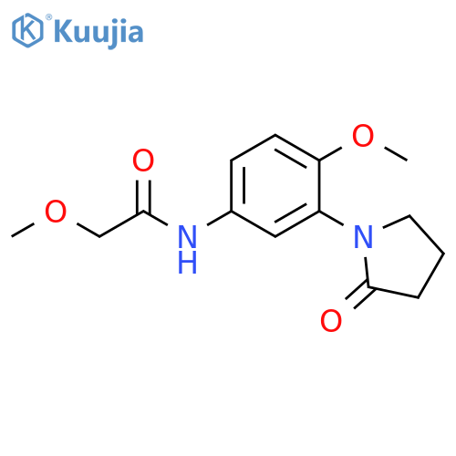 2-methoxy-N-4-methoxy-3-(2-oxopyrrolidin-1-yl)phenylacetamide structure