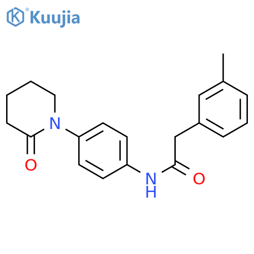 2-(3-methylphenyl)-N-4-(2-oxopiperidin-1-yl)phenylacetamide structure