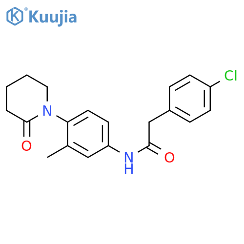 2-(4-chlorophenyl)-N-3-methyl-4-(2-oxopiperidin-1-yl)phenylacetamide structure