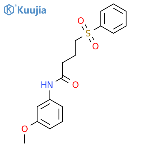 4-(benzenesulfonyl)-N-(3-methoxyphenyl)butanamide structure
