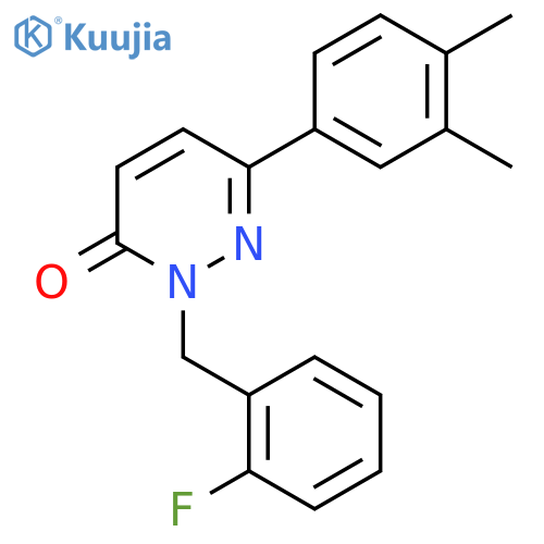 6-(3,4-dimethylphenyl)-2-(2-fluorophenyl)methyl-2,3-dihydropyridazin-3-one structure
