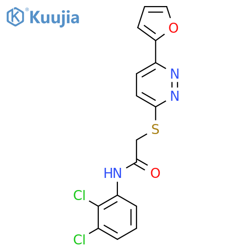N-(2,3-dichlorophenyl)-2-{6-(furan-2-yl)pyridazin-3-ylsulfanyl}acetamide structure