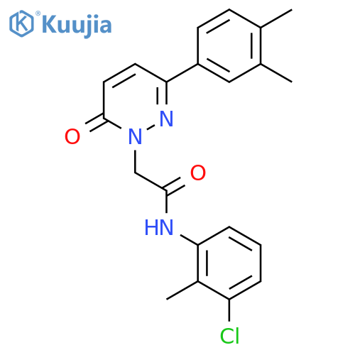 N-(3-chloro-2-methylphenyl)-2-3-(3,4-dimethylphenyl)-6-oxo-1,6-dihydropyridazin-1-ylacetamide structure