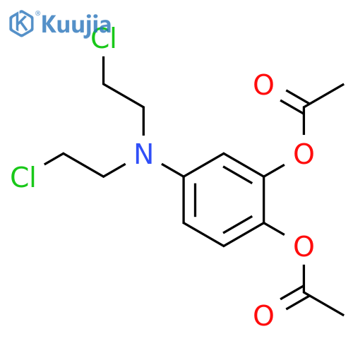 1,2-Benzenediol,4-[bis(2-chloroethyl)amino]-, 1,2-diacetate structure