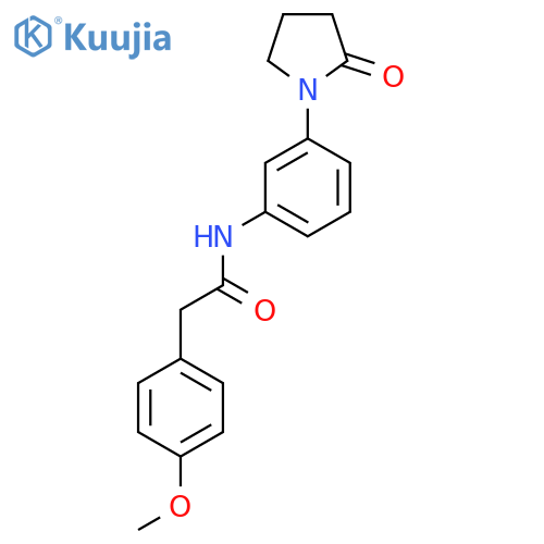 2-(4-methoxyphenyl)-N-3-(2-oxopyrrolidin-1-yl)phenylacetamide structure