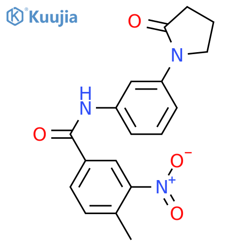 4-methyl-3-nitro-N-3-(2-oxopyrrolidin-1-yl)phenylbenzamide structure