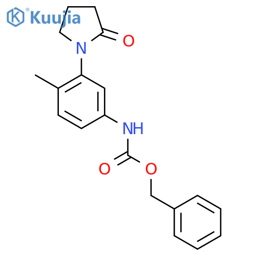 benzyl N-4-methyl-3-(2-oxopyrrolidin-1-yl)phenylcarbamate structure
