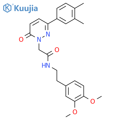 N-2-(3,4-dimethoxyphenyl)ethyl-2-3-(3,4-dimethylphenyl)-6-oxo-1,6-dihydropyridazin-1-ylacetamide structure