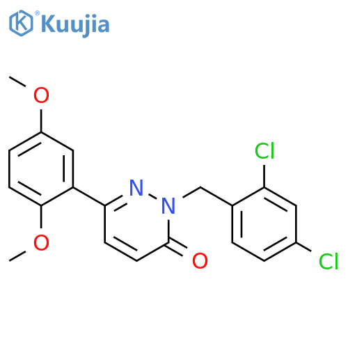 2-(2,4-dichlorophenyl)methyl-6-(2,5-dimethoxyphenyl)-2,3-dihydropyridazin-3-one structure