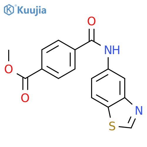 methyl 4-(1,3-benzothiazol-5-yl)carbamoylbenzoate structure