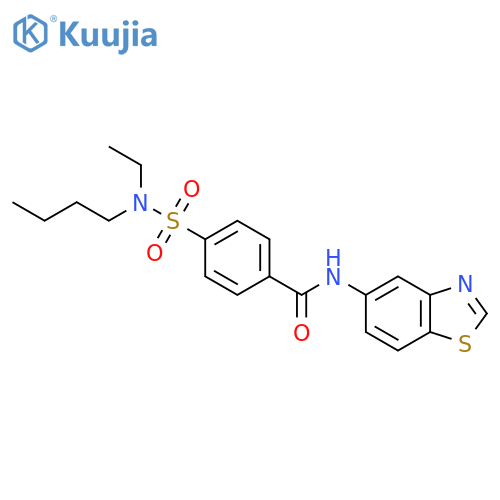 N-(1,3-benzothiazol-5-yl)-4-butyl(ethyl)sulfamoylbenzamide structure