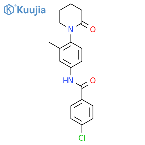 4-chloro-N-3-methyl-4-(2-oxopiperidin-1-yl)phenylbenzamide structure