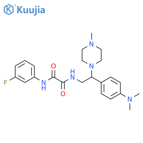N-{2-4-(dimethylamino)phenyl-2-(4-methylpiperazin-1-yl)ethyl}-N'-(3-fluorophenyl)ethanediamide structure