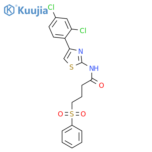 4-(benzenesulfonyl)-N-4-(2,4-dichlorophenyl)-1,3-thiazol-2-ylbutanamide structure