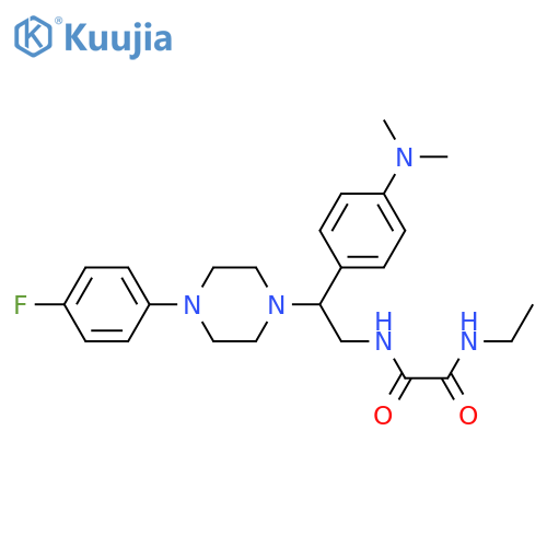 N'-{2-4-(dimethylamino)phenyl-2-4-(4-fluorophenyl)piperazin-1-ylethyl}-N-ethylethanediamide structure