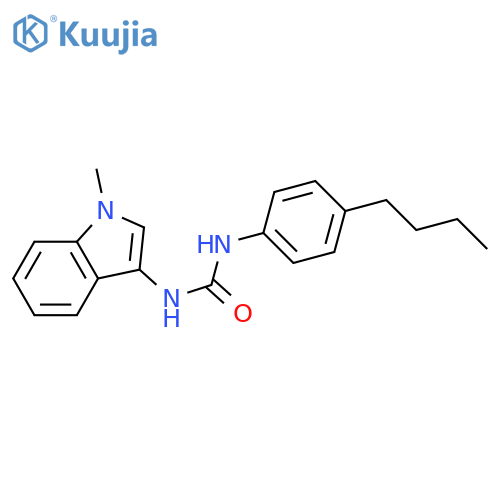 1-(4-butylphenyl)-3-(1-methyl-1H-indol-3-yl)urea structure