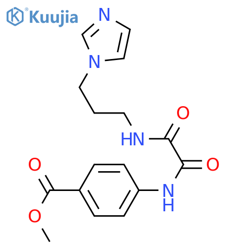 methyl 4-({3-(1H-imidazol-1-yl)propylcarbamoyl}formamido)benzoate structure