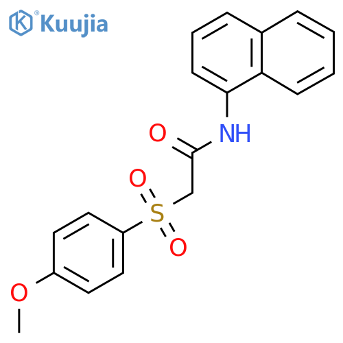 2-(4-methoxybenzenesulfonyl)-N-(naphthalen-1-yl)acetamide structure
